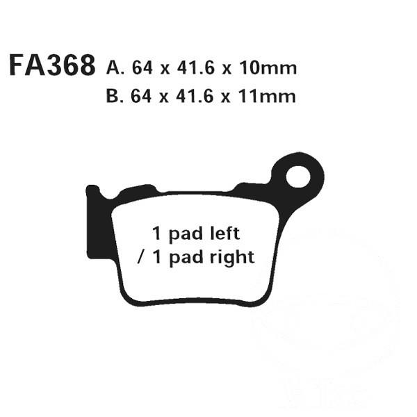 Bremsbelag EBC EPFA368HH hinten