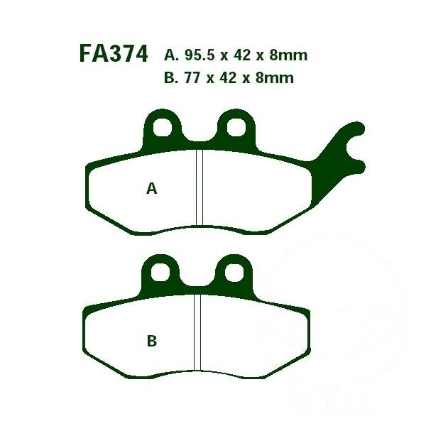 Bremsbelag EBC SFA374 hinten
