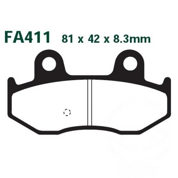 Bremsbelag EBC SFA411HH hinten
