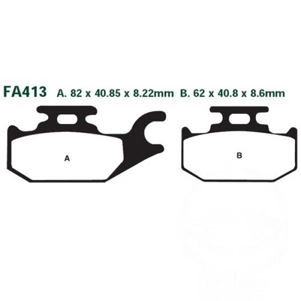Bremsbelag EBC SFA413HH hinten