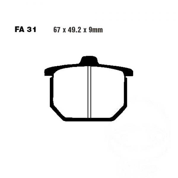 Bremsbelag EBC FA031V hinten