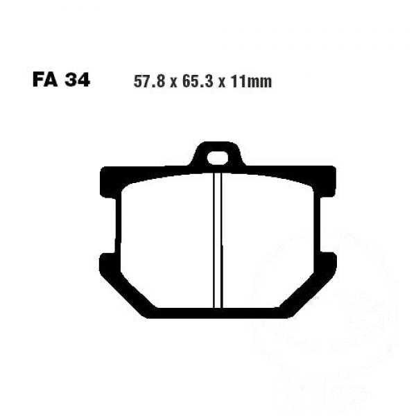 Bremsbelag EBC FA034V hinten