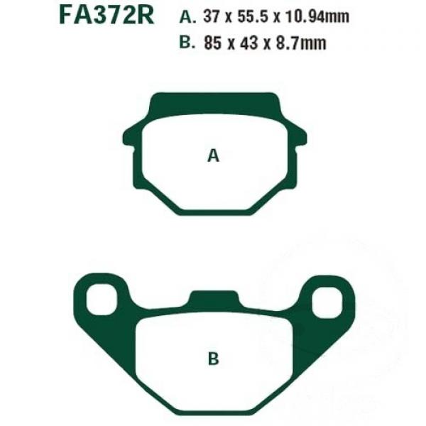 Bremsbelag EBC FA372TT hinten