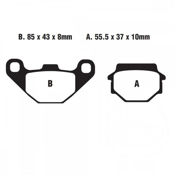 Bremsbelag EBC FA067TT hinten für Gremica Sattel