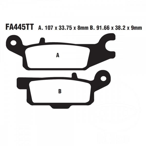 Bremsbelag EBC FA445TT hinten links