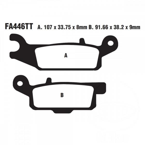Bremsbelag EBC FA446TT hinten rechts