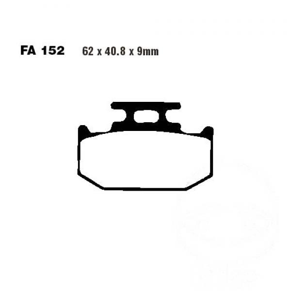Bremsbelag EBC FA152TT hinten