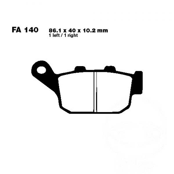 Bremsbelag EBC SFAC140 hinten