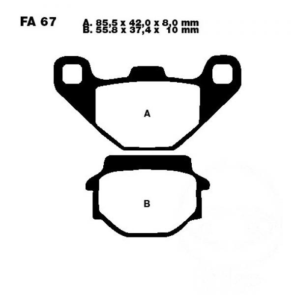 Bremsbelag EBC SFAC067 vorne