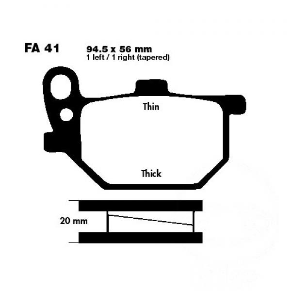 Bremsbelag EBC FA041 hinten