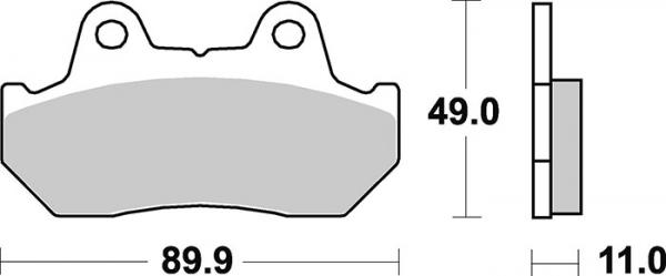 Bremsbelag vorne BRAKING 654SM1 Semi-Sinter standard