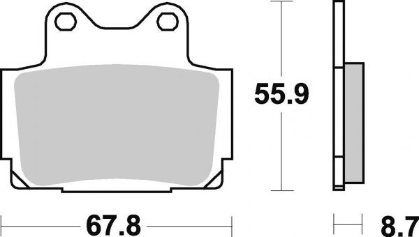 Bremsbelag vorne BRAKING 679SM1 Semi-Sinter standard