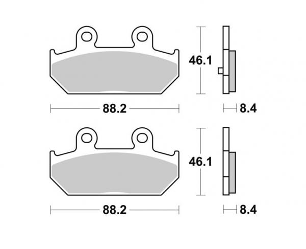Bremsbelag hinten BRAKING 896SM1 Semi-Sinter standard