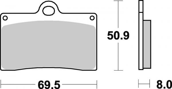 Renn-Bremsbelag vorne BRAKING 688CM66 Race
