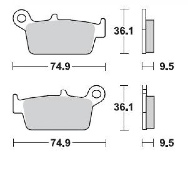 Bremsbelag hinten BRAKING 701CM44 Sintermetall