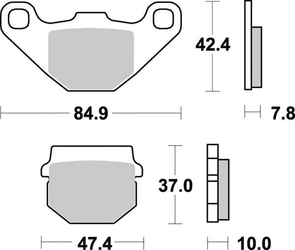 Bremsbelag vorne BRAKING 702CM44 Sintermetall