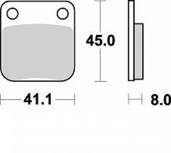 Bremsbelag hinten BRAKING 703CM44 Sintermetall