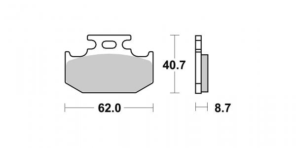 Bremsbelag hinten BRAKING 722CM44 Sintermetall