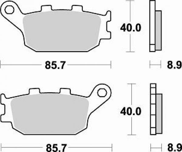 Bremsbelag hinten BRAKING 742CM56 Sintermetall