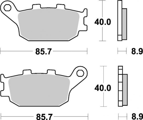 Bremsbelag hinten BRAKING 742CM56 Sintermetall