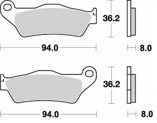 Renn-Bremsbelag vorne BRAKING 746CM46 Sintermetall Race