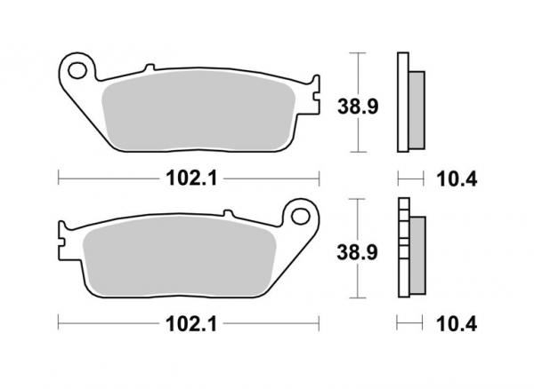 Bremsbelag hinten BRAKING 748CM56 Sintermetall