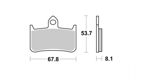 Renn-Bremsbelag vorne BRAKING 756CM66 Race