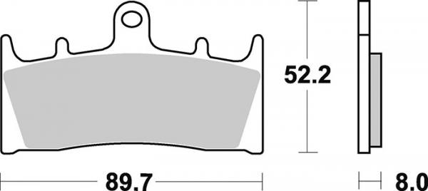 Renn-Bremsbelag vorne BRAKING 764CM66 Race