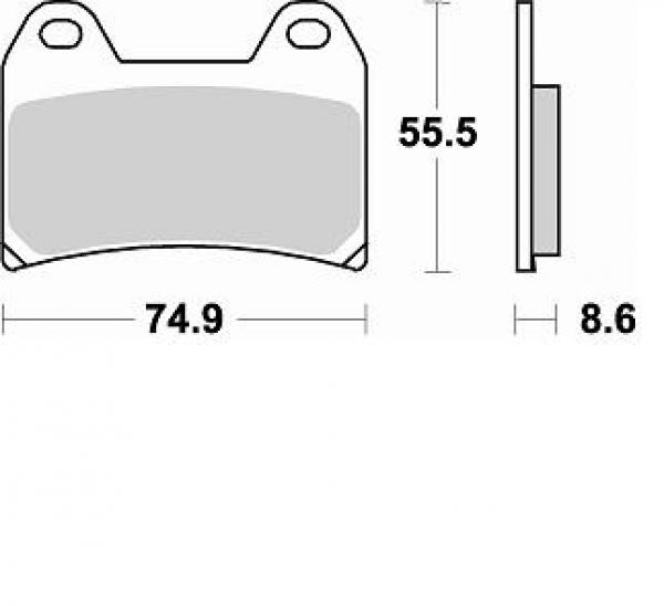 Renn-Bremsbelag hinten BRAKING 784CM66 Race