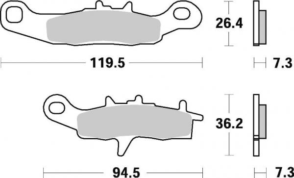 Bremsbelag vorne BRAKING 812CM44 Sintermetall