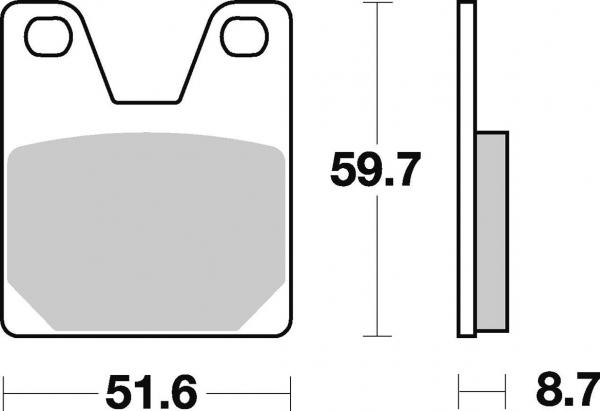Bremsbelag hinten BRAKING 826CM56 Sintermetall