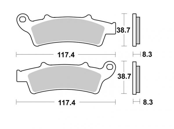 Bremsbelag vorne BRAKING 853CM33 Sintermetall