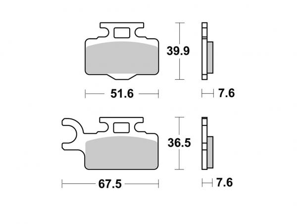 Bremsbelag vorne BRAKING 894CM44 Sintermetall