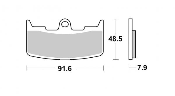 Bremsbelag vorne BRAKING 895CM55 Sintermetall für 6-Kolben Bremssattel