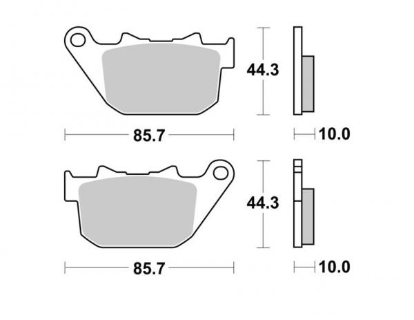 Bremsbelag hinten BRAKING 901CM88 Sintermetall