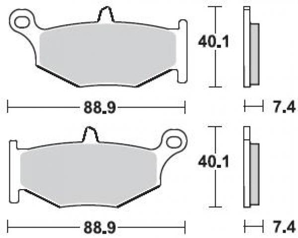 Bremsbelag hinten BRAKING 924CM56 Sintermetall