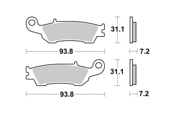 Bremsbelag vorne BRAKING 929CM44 Sintermetall