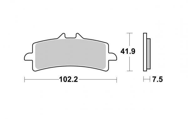 Bremsbelag vorne BRAKING 930CM55 Sintermetall (Brembo M4 Zange)