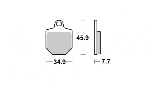 Renn-Bremsbelag vorne BRAKING 932CM66 Race