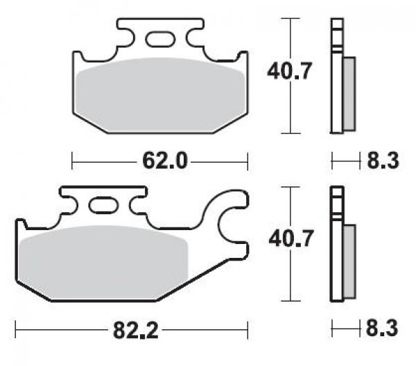 Bremsbelag vorne BRAKING 935CM44 Sintermetall