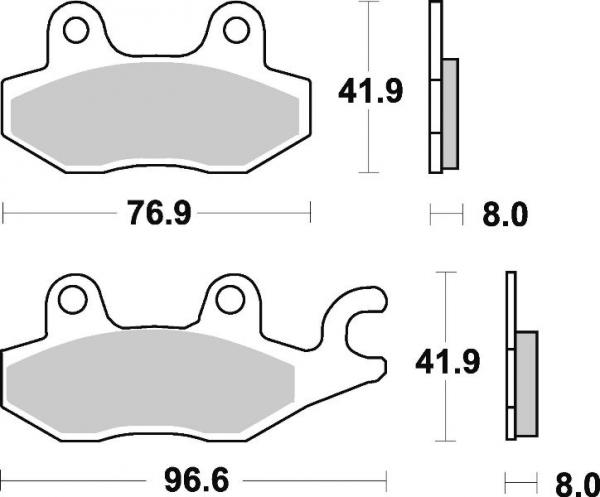 Bremsbelag vorne BRAKING 725P30 Sintermetall