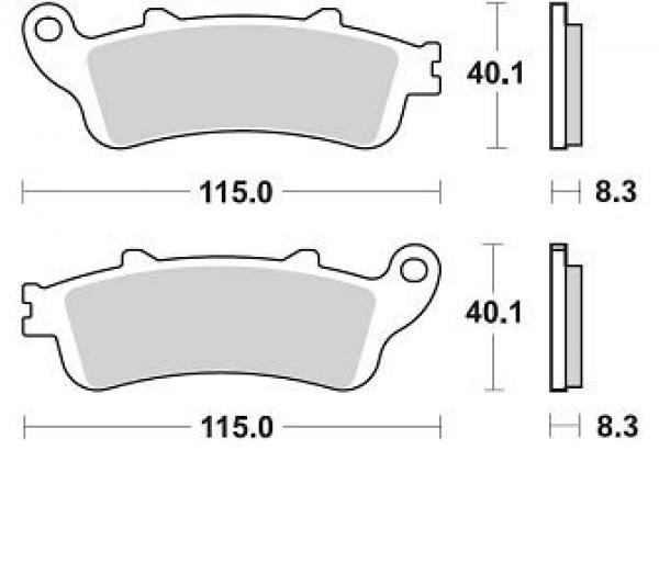 Bremsbelag hinten BRAKING 813CM56 Sintermetall