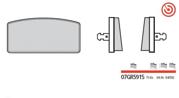 Brembo Bremsbelag Standard vorne BMW Pendelsattel, R60, R75, R80, R90, R100