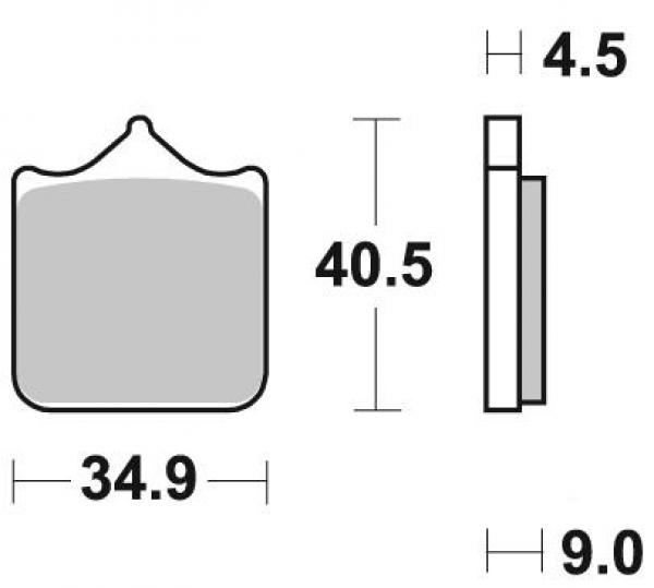 Renn-Bremsbelag vorne BRAKING 947CM66 Race (Brembo)