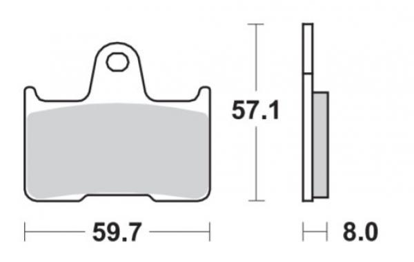 Bremsbelag hinten BRAKING 974CM88 Sintermetall