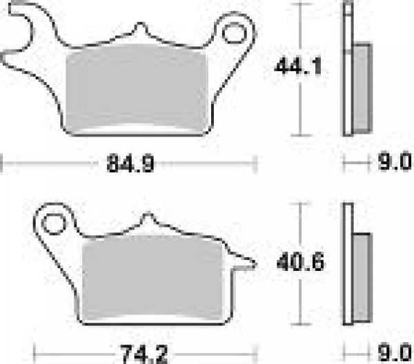 Bremsbelag vorne rechts BRAKING 988SM1 Semi-Sinter standard