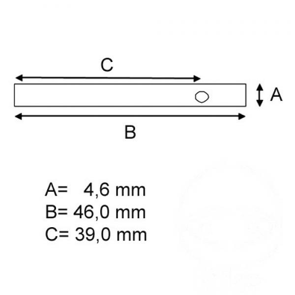 Haltestift für Bremsbeläge (Gleitstift), hinten