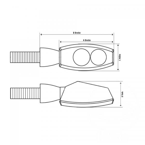 BlinkLeuchte LED SPARK Rauchglas SHIN YO