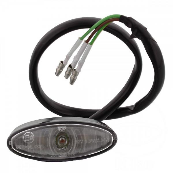 Rückleuchte LED Mini oval Klarglas Gehäuse schwarz SHIN YO
