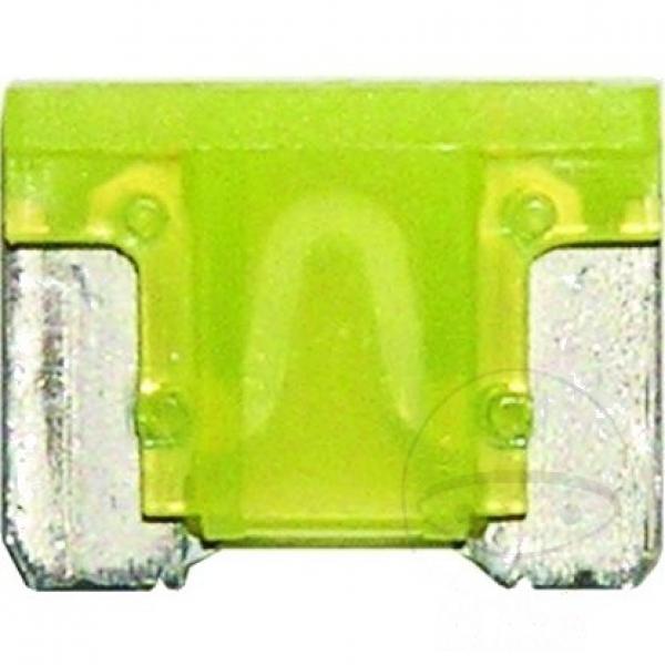 Mini-Sicherung 20A 2er Blister LOW PROFILE gelb, Flachstecksicherung